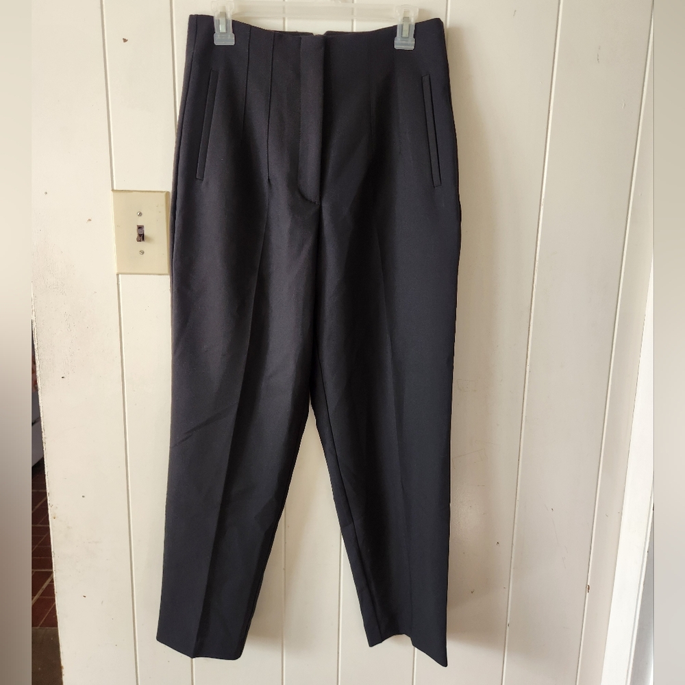NWT Zara Elegant Charcoal Dress Trousers Size L